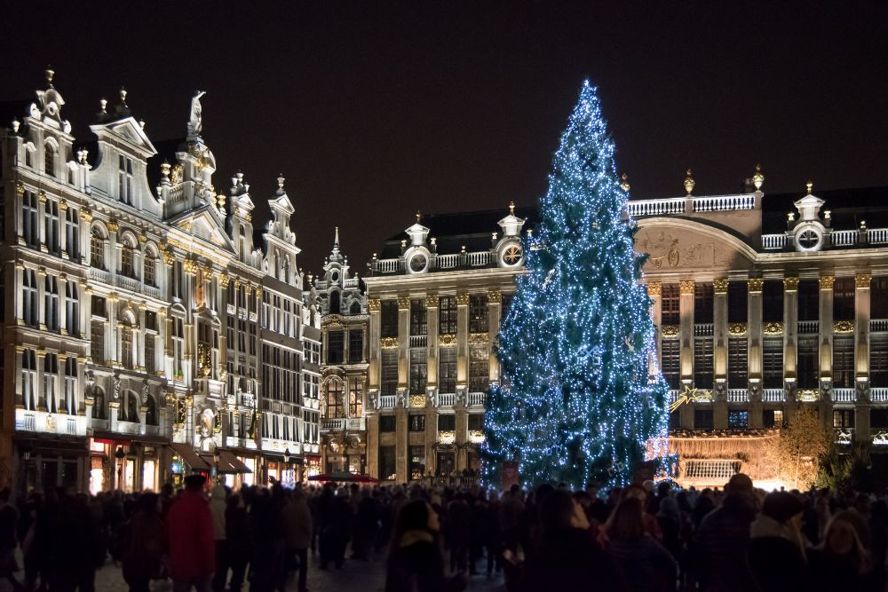 Sapin de Noël grand place de Bruxelles 
