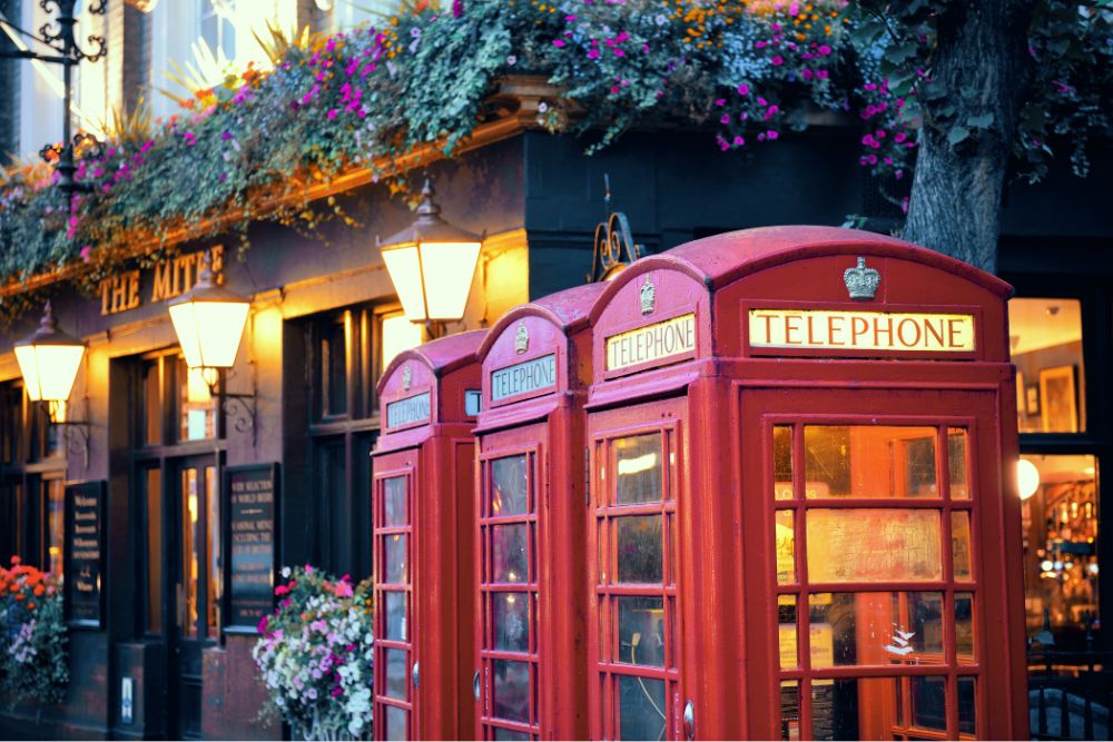 Pub à Londres quand il pleut