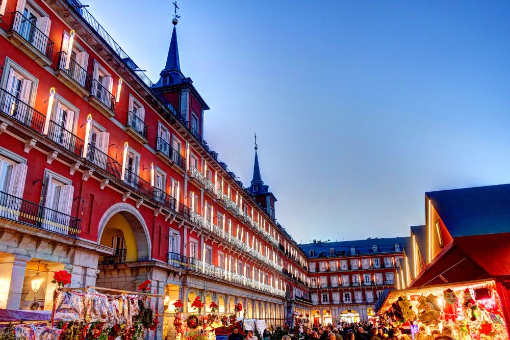 plaza mayor madrid noël