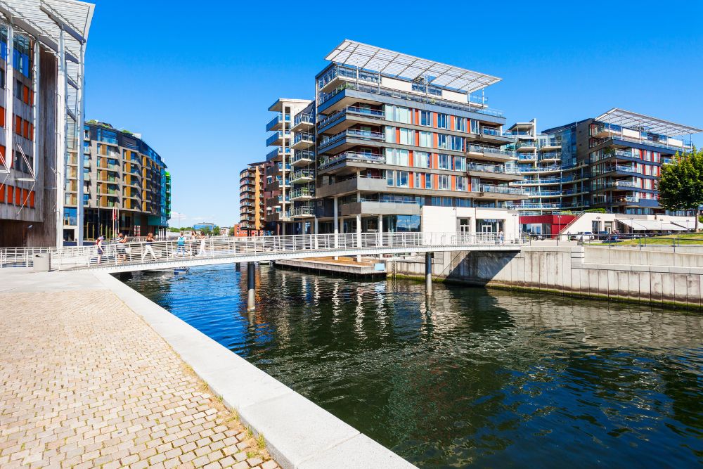 quartier Aker Brygge à Oslo